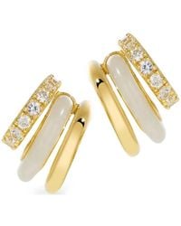 BY PARIAH - 14Ct Diamond And Jasper Stack Earrings - Lyst