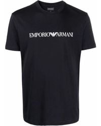 Emporio Armani - T-Shirt blu L - Lyst