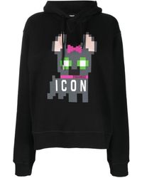 DSquared² - Icon Hilde Cotton Hoodie - Lyst