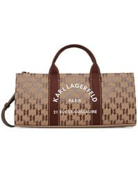 Karl Lagerfeld - Monogram Logo-Print Tote Bag - Lyst