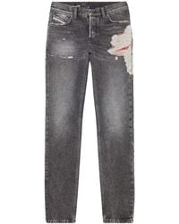 DIESEL - Gerade Jeans mit Distressed-Detail - Lyst