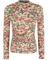 FARM Rio - Ikat Tiny Flowers Top Met Hoge Hals - Lyst