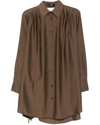 ELEH - Pleated Button-Front Shirt - Lyst