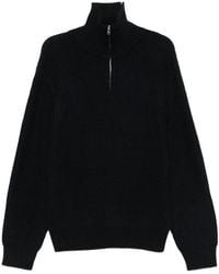 A.P.C. - Half-Zip Waffle-Knit Sweater - Lyst