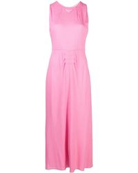 Prada - Triangle Logo Maxi Dress - Lyst