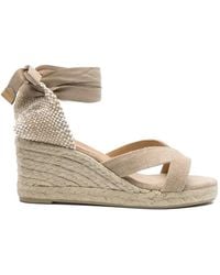 Castañer - Espadrilles Bailey À Bride À Nouer Et Perles - Lyst