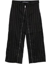 R13 - Front Zip Striped Trousers - Lyst