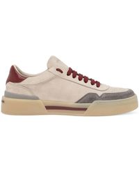 Dolce & Gabbana - New Roma Panelled Suede Sneakers - Lyst