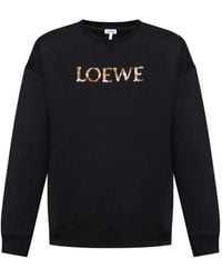 Loewe - Embroidered Logo Sweatshirt - Lyst