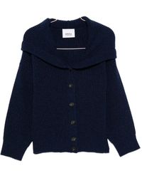 Erika Cavallini Semi Couture - Donato Ribbed-Knit Hooded Cardigan - Lyst