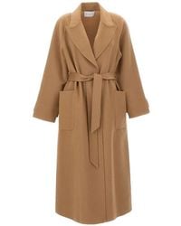 Kaos - Waist-Tie Lapel-Collar Coat - Lyst