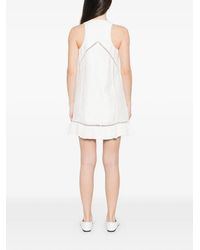 Maje Roxanne Flocked Ruffled Tulle Mini Dress in Black | Lyst Canada
