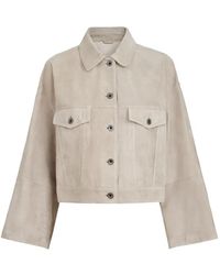 Brunello Cucinelli - Suede Leather Jacket - Lyst