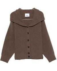 Erika Cavallini Semi Couture - Donato Hooded Ribbed-Knit Cardigan - Lyst