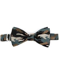 Karl Lagerfeld - Camouflage-print Silk Bow Tie - Lyst