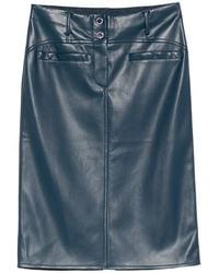 Patrizia Pepe - Logo-Button Mini Skirt - Lyst