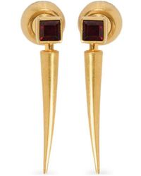 Jil Sander - Stone-Embellished Spike Earrings - Lyst