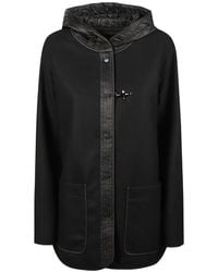 Fay - Quilted-Hood Toggle-Fastening Coat - Lyst