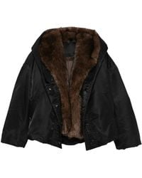 Juun.J - Veste Bordée De Fourrure Artificielle À Capuche - Lyst