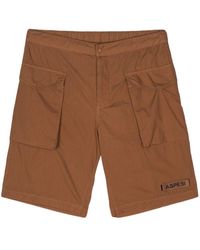 Aspesi - Shorts mit Logo-Patch - Lyst