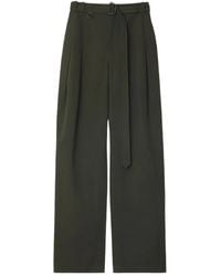 Burberry - Pleated Belted Trousers - Lyst
