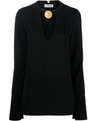 Jil Sander - Medallion-Detail Knit Top - Lyst