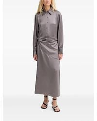 Isabelle Blanche - Ruched Shirt Maxi Dress - Lyst