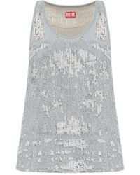 DIESEL - De-dalby Distressed Tank Top - Lyst