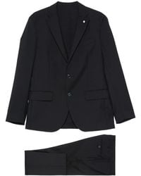 Luigi Bianchi - Costume Boutonné À Revers Crantés - Lyst