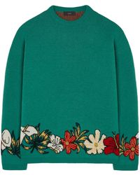 Alanui - Floral Intarsia-Knit Cashmere Jumper - Lyst
