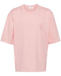 Laneus - Palm Logo-Embroidered Cotton T-Shirt - Lyst