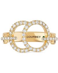 COURBET - 18kt Recycled Yellow Gold Celeste Laboratory-grown Diamond Pavé Ring - Lyst