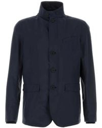 Herno - Blazer En Laine À Col Montant - Lyst