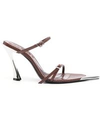 Mugler - 105Mm Lizard-Effect Mules - Lyst