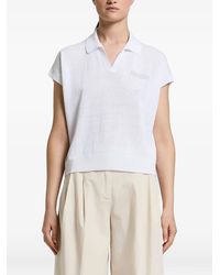Peserico - Bead-Embellished Polo-Collar Sweater - Lyst