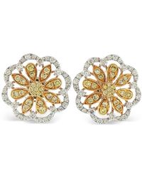 HYT Jewelry - And Diamond Floral Earrings - Lyst