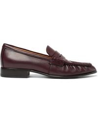 SCAROSSO - Mar Gathered-Stitch Loafers - Lyst