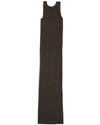 Pleats Please Issey Miyake - Pleated Maxi Dress - Lyst
