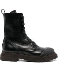 Brunello Cucinelli - Leather Boot With Precious Contour - Lyst