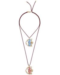 Maje - Bead-Embellished Fish-Pendant Necklace - Lyst