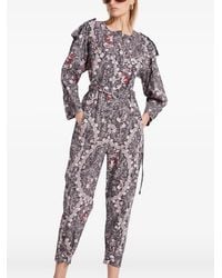Maria Cher - Floral-Print Belted Jumpsuit - Lyst