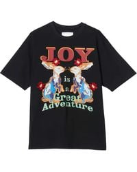 3.1 Phillip Lim - Graphic-Print Floral-Embroidery T-Shirt - Lyst