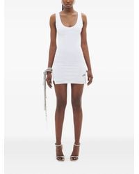 Area - Logo-Embroidered Mini Dress - Lyst
