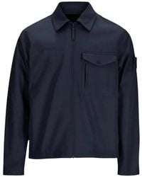 Stone Island - 1200011 All-Weather Cotton Canvas S.I. Ghost Windproof And Breathable Regular-Fit Overshirt - Lyst