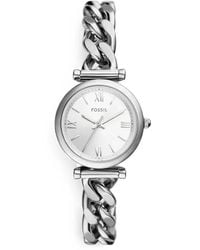 Fossil - Carlie Curb-Chain 28Mm Watch - Lyst