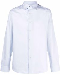 Canali - Two-tone Longsleeved Cotton Shirt - Lyst