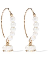 Mizuki - 14kt Yellow Gold Sea Of Beauty Hook Pearl Earrings - Lyst