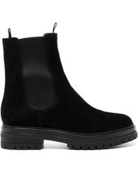 Gianvito Rossi - Chester Suede Leather Boots - Lyst
