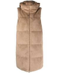 Herno - Padded Zip-up Faux-fur Gilet - Lyst