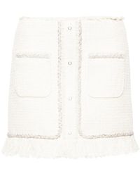 GIUSEPPE DI MORABITO - Crystal-Embellished Bouclé Mini Skirt - Lyst